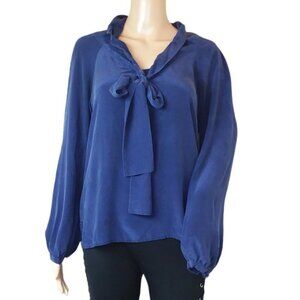 Jennifer Hope Silk Tie Bow Blouse